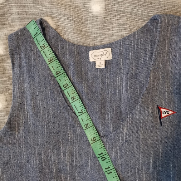 Mud Pie Chambray Blue Ivy Tiered Dress Size S - Picture 7 of 14